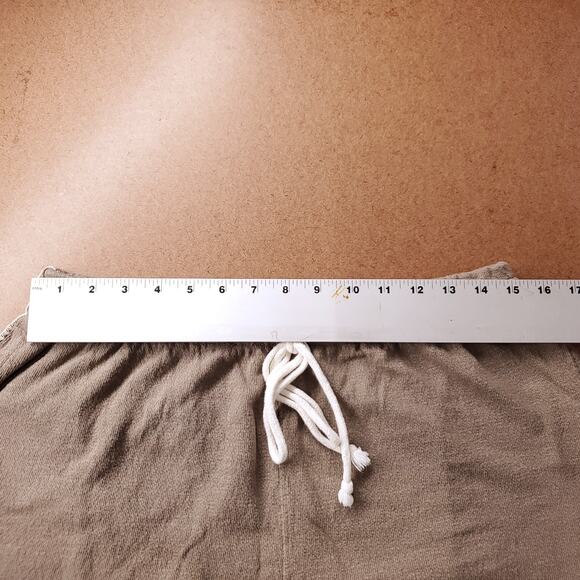 Zara Cardigan & Short Set Women L Brown Embroidered Trim Button Up Boho Casual - Picture 7 of 16